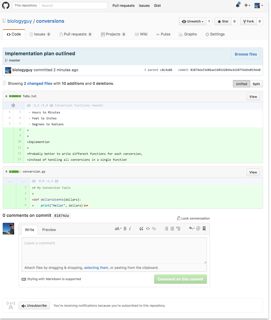 Creating a Repository on GitHub (Step 3)