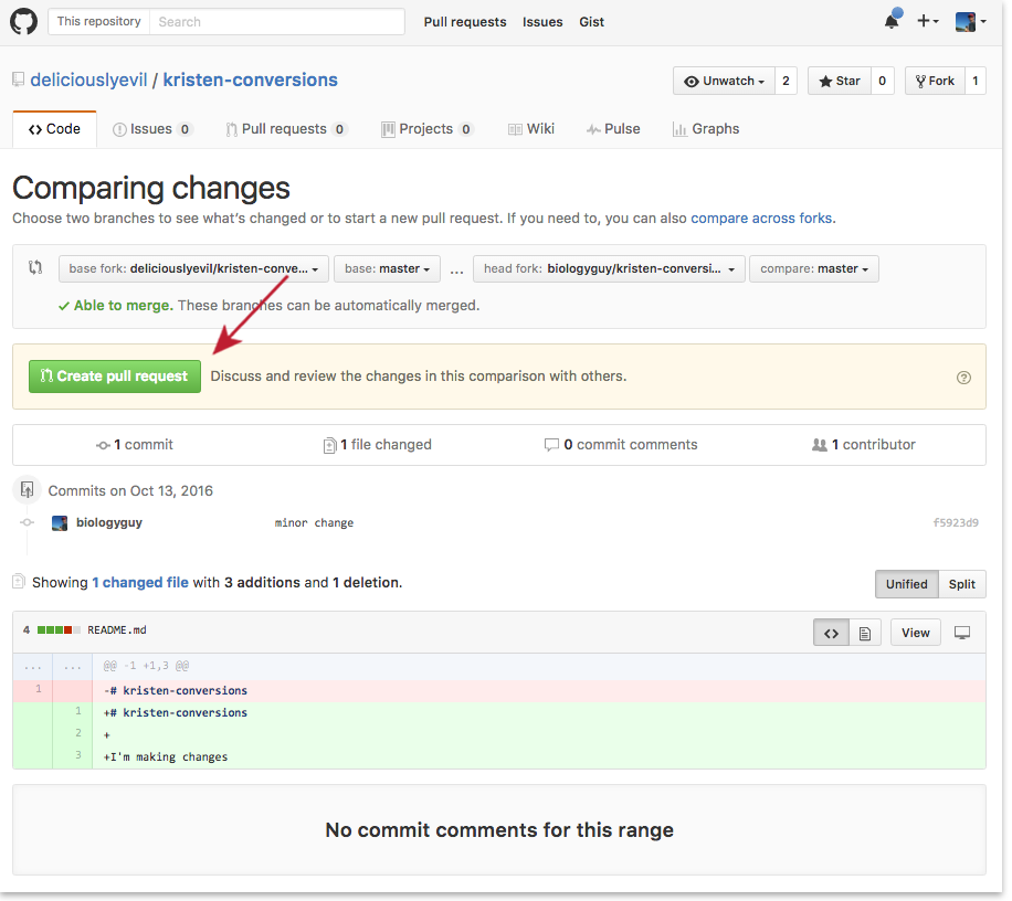 Forking repo (Step 1)